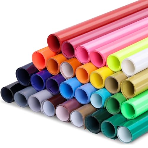 HTV Heat Transfer Vinyl Bundle - 30 Pack 12'' x 90 FT Heat Transfer...