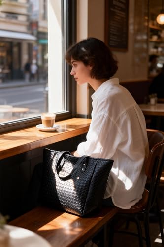 Bolso Tote tejido de mujer gran capacidad miniatura 2