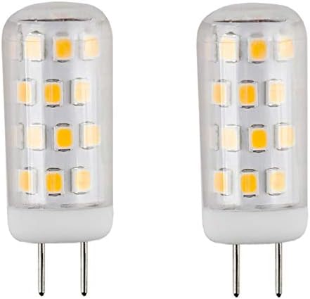 CBconcept UL Listed, G8 LED Light Bulb (Standard 37mm Length), 2 Pack, 3 Watt, 310 Lumen, Not Dimmable, Pure White 6000K, 360 degree Beam Angle, 35W Equivalent, JCD Halogen Replacement Bulb