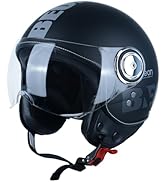 BEON Open Face Motorcycle Helmet for Adults,DOT Approved - Moped Half Vespa Retro Helmet with Ant...