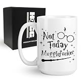 Hogg Not Today Mugglefugger, 15 oz Ceramic Funny Coffee Cup, Not Today Mugglefugger Coffee Cup, White Elephant Mugs, Gag Gift Mug, Birthday Gifts For Women