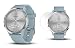 PlayBetter Garmin vivomove HR Sport (Silver with Seafoam Band, S/M) Hybrid Smartwatch | Bundle Includes Pack of HD Screen Protector Film (x4) | Activity, Sleep & Stress Tracking, On-Wrist Heart Rate