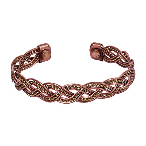 iCraftJewel Copper Magnetic Bracelet Joint Pain Therapy Cuff Bracelet for Men and Wome
