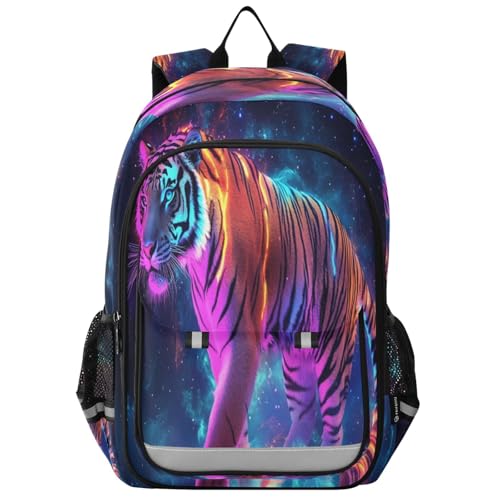 Sac à dos ordinateur portable tigre galaxie parfait pour le lycée et vos voyages décontractés