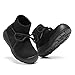 MORENDL Baby Sock Shoes Toddler Sneakers Infant Tennis Slip On Walking Shoes Boys & Girls Non-Slip Slippers All Black 15-18 Months