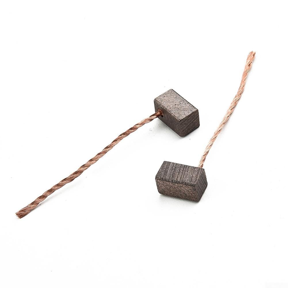 8 spazzole in carbonio 6 x 6 x 10 mm per motori di ventilazione, motore della ventola, motore del tergicristallo e motori per utensili elettrici - carbonio e metallo