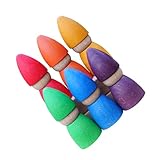 HONMEET Bunte Holz puppenspielzeuge aus Stabilem Buchenholz Interaktive Farblernspielzeuge für Hand...