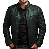 Design classico e versatile: il colletto con linguetta a scatto, le spalle trapuntate e la chiusura con zip liscia rendono questa giacca in pelle da uomo ideale sia per abbigliamento casual che per occasioni semi-formali, assicurandoti un aspetto elegante e lucido.