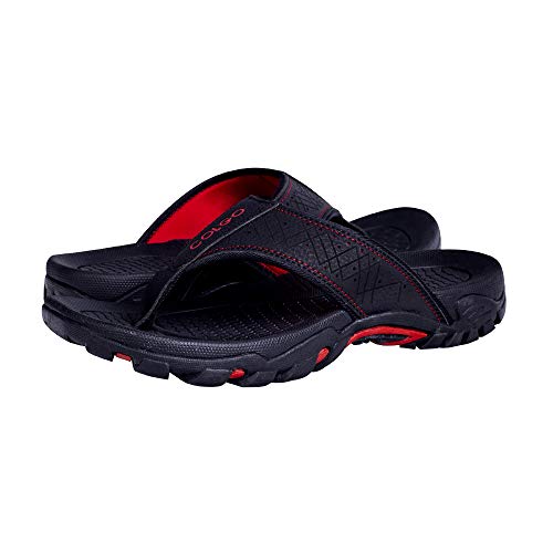 Image of Mens Flip Flops Comfort Sport Thong Sandals for Indoor Outdoor Casual Beach Flip Flops for Men with Arch Support