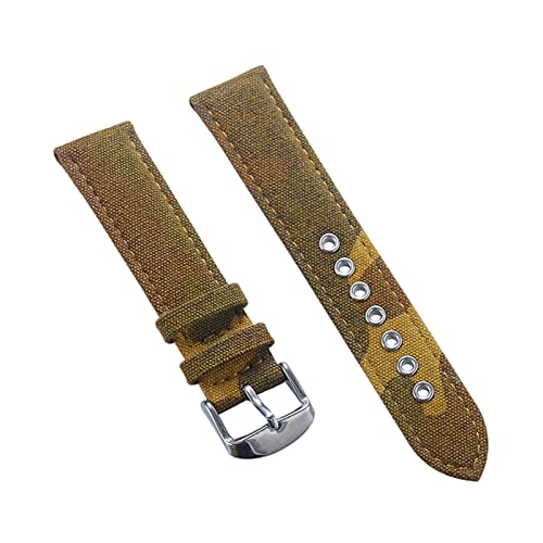 Bracelet de montre en toile camouflage marron premium, sangle étanche robuste