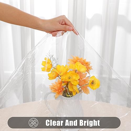 Smiry Rectangle Table Cloth 60x120 Inch, Waterproof Wipeable Vinyl Tablecloths Protector, Oil Spill Proof Plastic Table Cover for Dining, Picnic, Camping, Outdoor, Clear by Smiry - Image 7