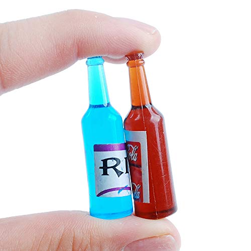 Nwfashion 120Pcs Miniature Decor Drink Bottle Dessert Pastry Food Cake Topper Dollhouse Decoration (Drink) #TOP4
