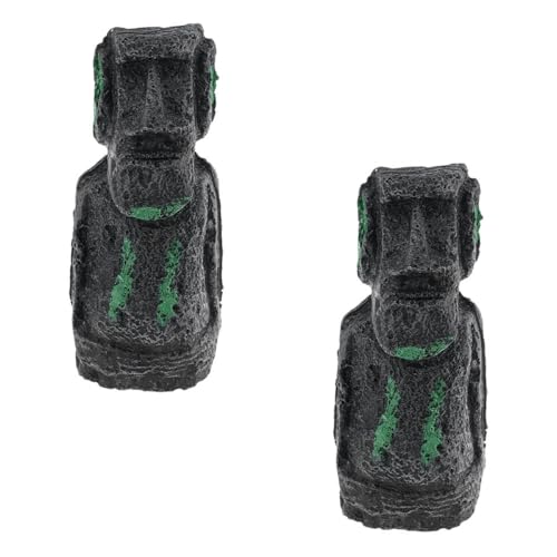 Amosfun Ornement en Résine pour Aquarium et Terrarium Reptile, Statue Antique Romaine Vintage 2pcs Décor Paysage pour Aquarium et Terrarium Poisson