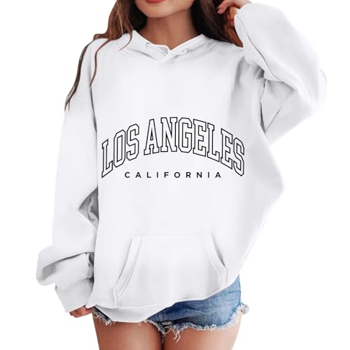 Generisch Mädchen Jungen Kapuzenpullover Langarm Weiches Sweatshirt Grafik Hoody Kinder Süße Pullover Top Kleidung Für Mädchen Hoodie Damen Unifarben (White, 12-13 Years)