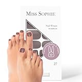 Original Miss Sophie Pedi Wraps I Cocoa Pedicure I 27 ultra-dünne Nagellack-Streifen einfarbig I Für Fußnägel I Hält auf Natur- sowie lackierten, Acryl-, Gel- & Shellac-Nägeln