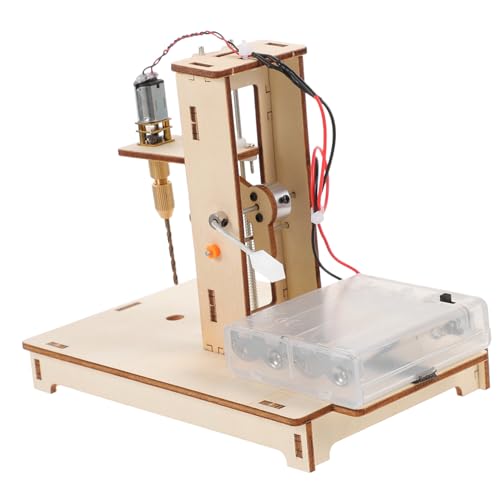 KONTONTY 1 Set DIY Mini Bench Drill Crafts Mini Drill Press Mini Desk Bench Drill Mini Desktop Drilling Machine Mini DIY Bench Drill Mini DIY Drill Press Science Desk Bench Drill Wood