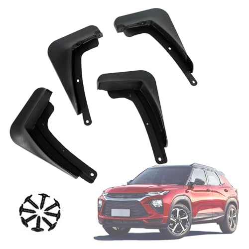 Image of Mud Flaps Splash Guards Front & Rear 4 Piece Kit for 2021-2025 Chevrolet Trailblazer LS /LT /Activ, No‑Drill Thermoplastic Mudguard Set