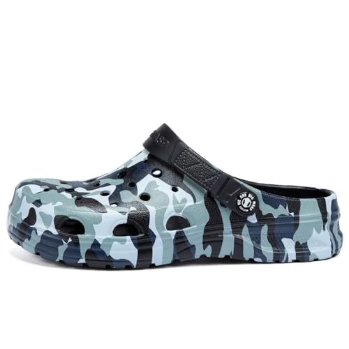 Image of Kids Boys&Girls Black Camouflage Clogs Children's Beach Shoes Classic Marbled Tie Dye Clog Little Kid