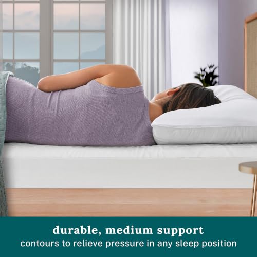 Image of Sleep Innovations 2 Inch Green Tea Gel Memory Foam Mattress Topper with Cool-Touch Cover, King, Medium Feel, Pressure Relief, for All Sleep Positions