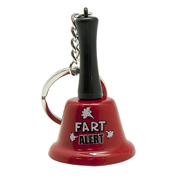 Diabolical DP0998 Fart Alert Keychain Bell - Funny Stocking Fillers for Men, Farting Gifts, Funny Secret Santa Gifts for Men Under 10 Pounds, Prank Gifts for Dads