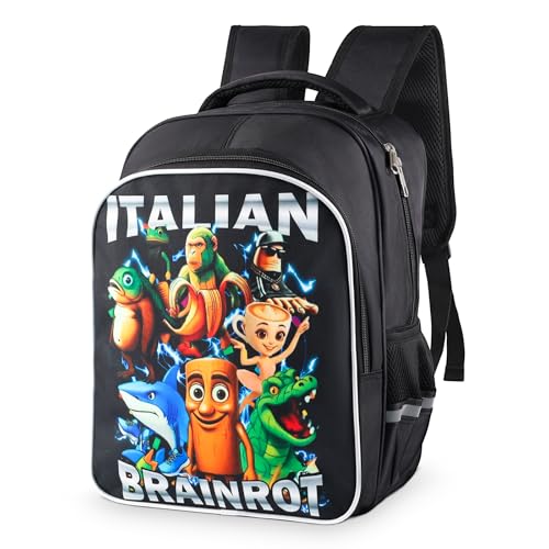 Tintinwiwigo Italian Brainrot Backpack Brainrot Backpack Casual Daypack Backpacks Travel Lightweight Daypack