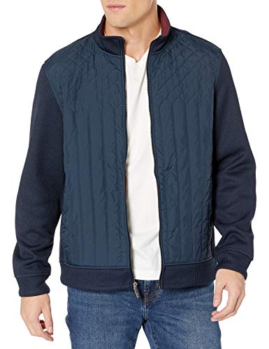 Perry Ellis Men's Bonded Quilted Jacket, Dark Sapphire, Small