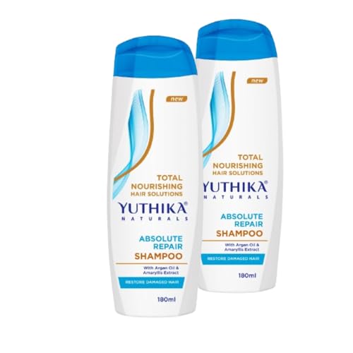 Image of Yuthika Absolute Repair Shampoo for Damaged Hair, 180ml | Nourishing Formula for Women & Men | Enriched with Argan Oil & Amaryllis Extract for Smooth, Manageable Hair