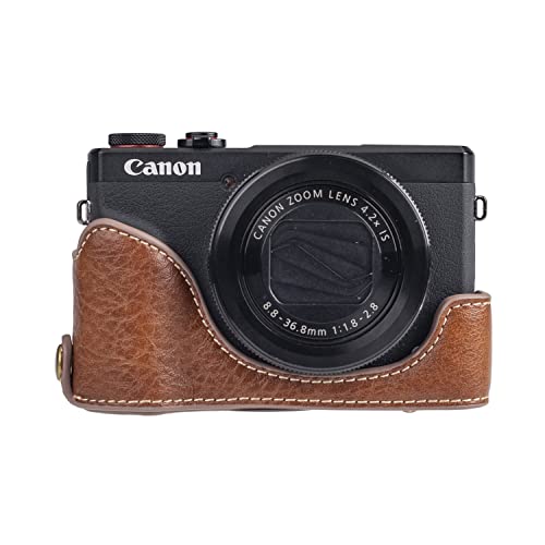 Funda de cuero PU para cámara Canon PowerShot G7 X miniatura 5
