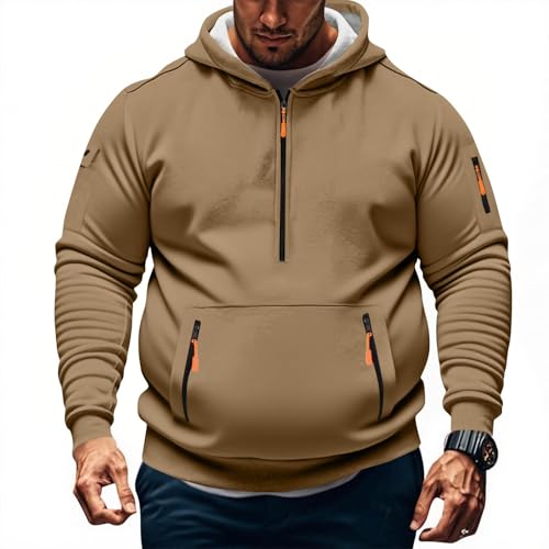 Hoodies for Men Fall 2025 Trendy Oversized Pullover Long Sleeve Jackets Hooded Plus Size Sweatshirt with Pockets2