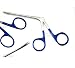 New German Hartman Alligator Micro Forceps 3.5 Inches Serrated Blue Rings Ent Instruments Cynamed
