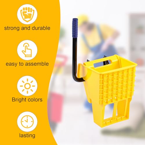 Image of Sasylvia Yellow Mop Wringer Replacement Down Press Mop Bucket Wringer Industrial Cleaning Accessories for Commercial Floor Mopping Buckets Restaurant Supplies, 26quart or 33 Quart(Side Press)