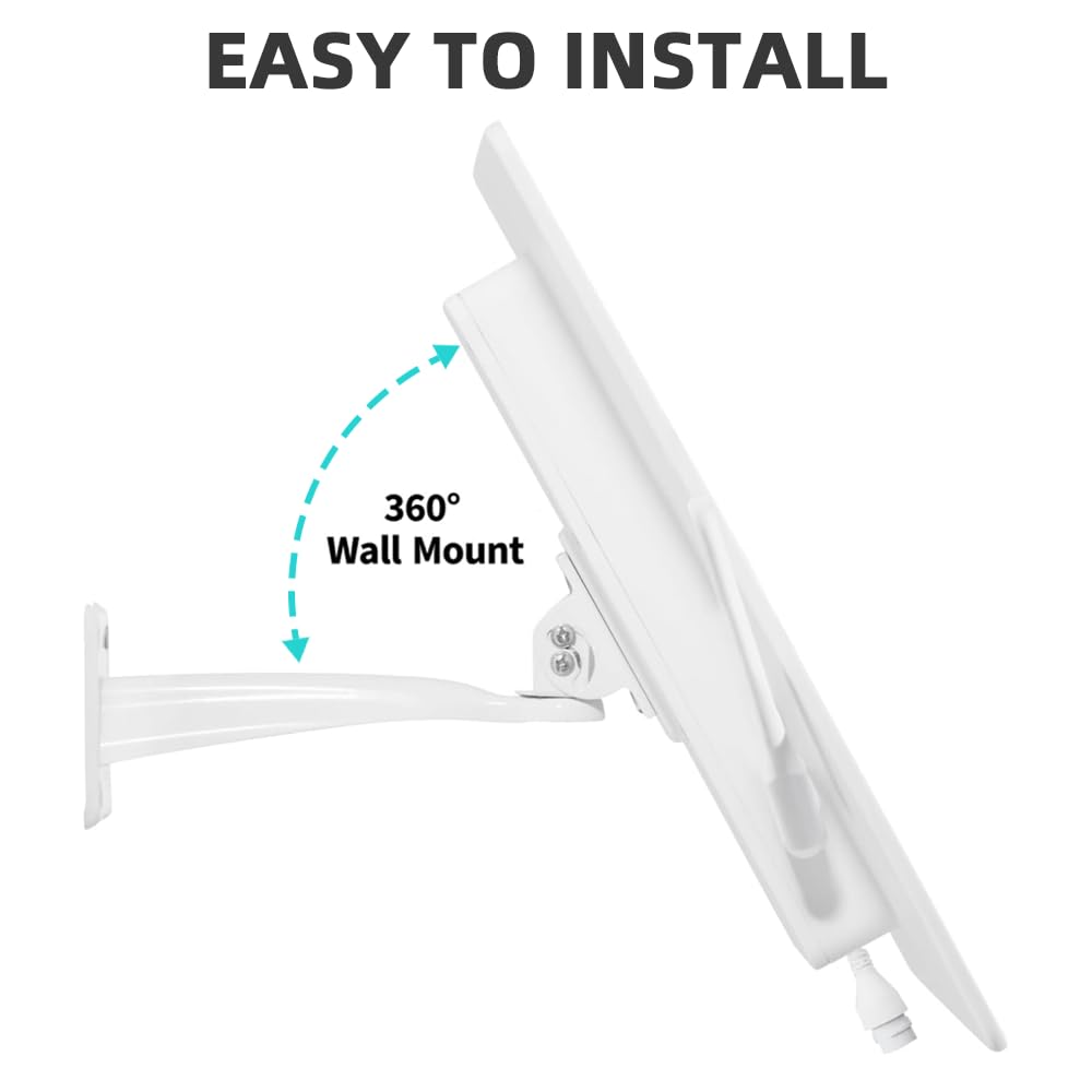 Repeteur WiFi Solaire Batterie Exterieur sans Fil, Puissant Amplificateur WiFi Couvre100-mètres, Outdoor répéteur WiFi Extender 2.4Ghz 300Mbps, Idéal pour Les Grands Espaces éloignés (16in)