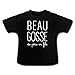Spreadshirt Beau Gosse De Père en Fils T-Shirt Bio Bébé, 18-24 Mois, Noir