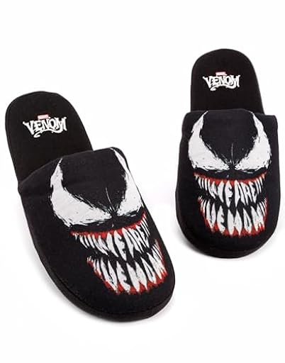 Marvel Zapatillas de regalo para hombre Slip On Alien Symbiote Casa Zapatos, Negro, 45/46 EU | Ya disponible en tu tienda friki favorita! En mundofriki.es!