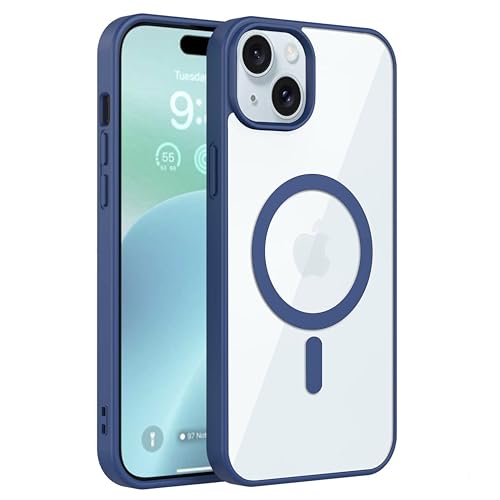 Image of amazon basics Back Case Cover for iPhone 15 Plus (Thermoplastic Polyurethane Blue)