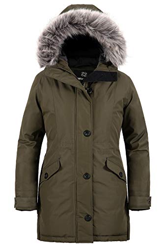 Giacca parka calda e confortevole - Realizzata con un guscio puro e resistente, un'imbottitura soffice di alta qualità, un cappuccio regolabile con bordo in pelliccia sintetica e tasche foderate in pile che proteggono dall'aria fredda come un cappotto invernale da donna.