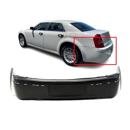 Image of Compatible with Chrysler 300 2005-2010 Rear Bumper Cover | Primed, Sedan, Ready to Paint, OEM 4805777AC, CH1100320