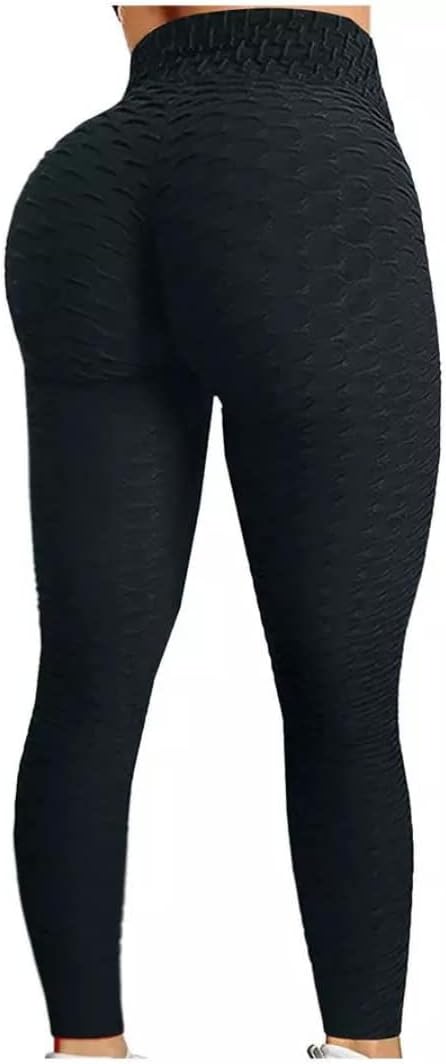 ShopipisticHoneycomb Bubble Textured Gym Leggings for Women High Waist, Tummy Control Gym Wear for Women, Butt Lifting Leggings, Scrunch Butt Leggings for your Perfect Curves