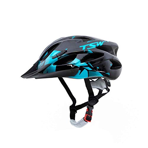 Capacete Ciclismo Azul Raptor 2 Tamanho M 54/58cm Led Traseiro e Viseira Tsw