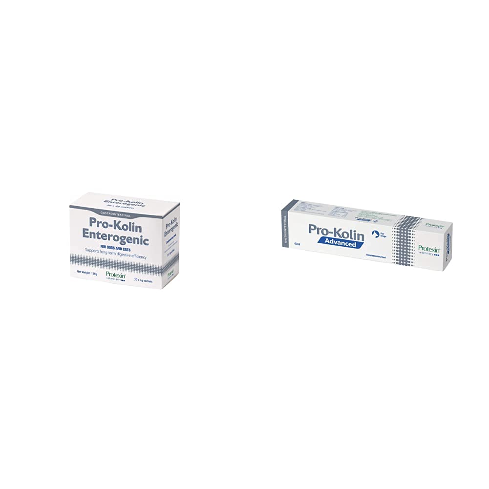 Protexin Pro-Kolin Enterogenic Sachets 4 g (Pack of 1, Total 30 Sachets) & Advanced for Dogs Pro-Kolin Advanced for Dogs 60ml