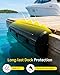 OCEANBROAD Dock Fender Bumpers 4 Pack, 17-Inch Horizontal Dock Bumpers for Edge, Black, UV-Resistant Inflatable PVC Side Guard with Hardware, Durable for Boat and Dock Protection, Easy Installation