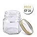 Glass Jars with Gold Lids Old Fashioned Whiskey Glasses with Luxury Box - Classic Vintage Style, Gifts Ideas for Him, Dad, Husband, Friends, Perfect for Scotch, Bourbon, Liquor and Cocktail Drinks -