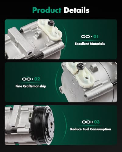 Image of SCITOO AC Compressor fit for Ford for Escape 3.0L 2001-2007 | Fast Cooling, Ultra Low Noise (≤72 dB)Air Conditioner Compressor with Clutch, Easy Installation, 1520381 1520495 DW57145