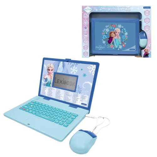 Lexibook, Frozen, Bilingual Educational Laptop, English And French, 164 Activities, Maths, Logic Games, Music Mode, Large Lcd Screen, Blue, Jc601Fzi1L