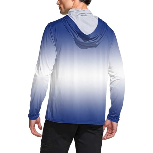 Mens UPF 50+ Ice Silk Sun Protection Shirt with Mask Gradient Color Long Sleeve Hoodie Rash Guard Fishing Shirt3