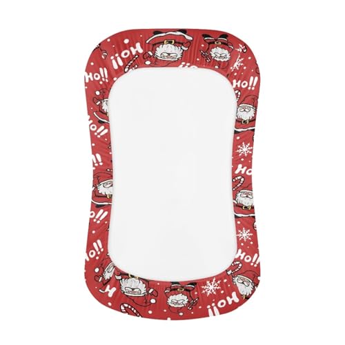 Image of ZOUTAIRONG Funny Santa Claus Bassinet Sheetsack Bassinet Sheets for Christmas Unisex Fitted Baby Bassinet Sheets Set for Standard Bassinets for Baby Boys or Girls