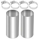 2 Stück Standheizung Abgasrohr Winkelverbinder, 24mm Abgasrohr Verbinder Für Standheizung, VerläNgerungsrohr Aus Edelstahl Mit 4 Klemmen, Für Diesel Luftheizung Im Auto Oder Wohnmobil