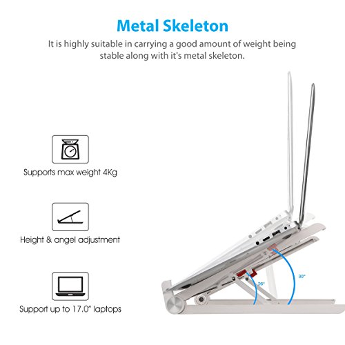 Image of Portronics POR-835 My Buddy Lite Foldable Laptop Stand (Silver)