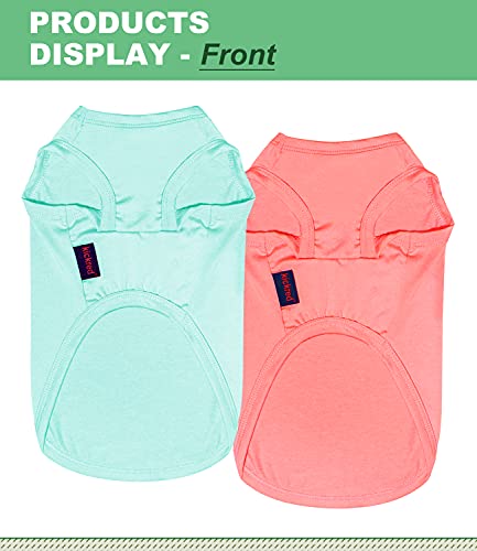 Kickred 2 Pack Dog Shirts, Quick Dry Lightweight Dog T-Shirts Sleeveless Vest, Breathable Pet Clothes Tank Top For Large Medium Small Dogs Boy Girl, L #TOP3