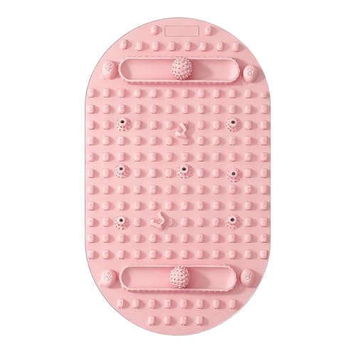 Alfombra Masaje De Presión Silicona – 76cm Base Acupresión | Antideslizante Y Doble Cara – Tapete Reflexología Para Yoga, Meditación Y Oficina | Con 2 Bolas Masajeadoras.